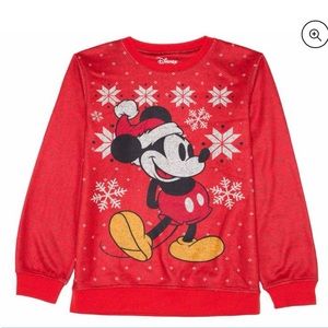 Disney Mickey Mouse Holiday Santa Christmas Sweater